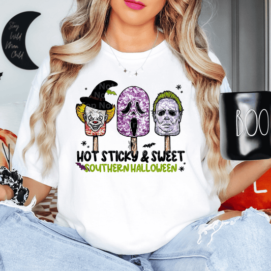Hot Stick & Sweet Southern Halloween DTF Transfer
