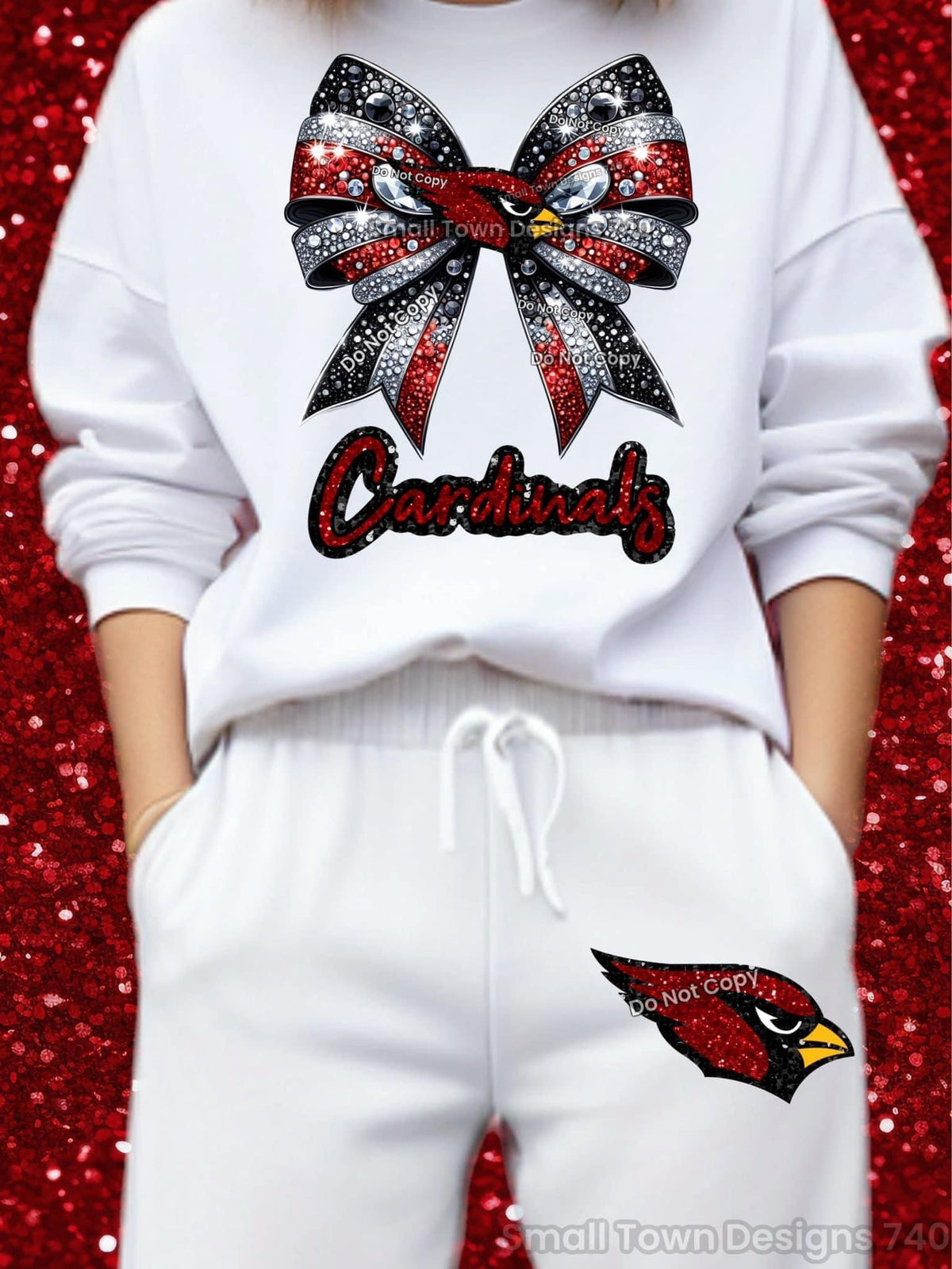 Cardinals Bow DTF Transfer