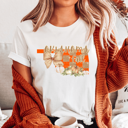Oklahoma Fall Burlap  DTF Transfer