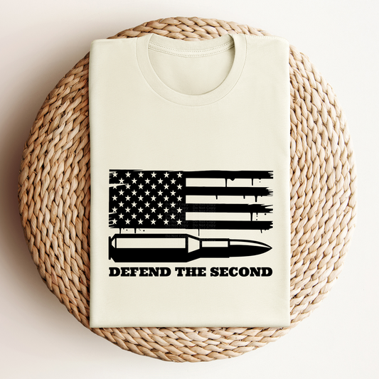 Defend The Second Flag Over Bullet - Black DTF Transfer