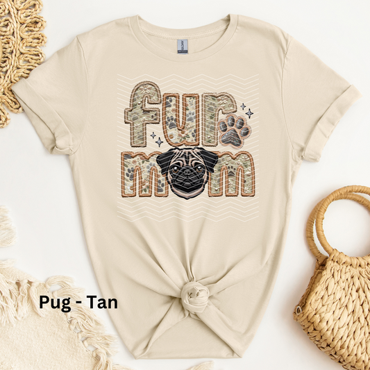Pug - Tan DTF Transfer