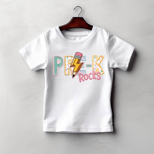 Pre-K Rocks (girl) - School Rocks DTF Transfer