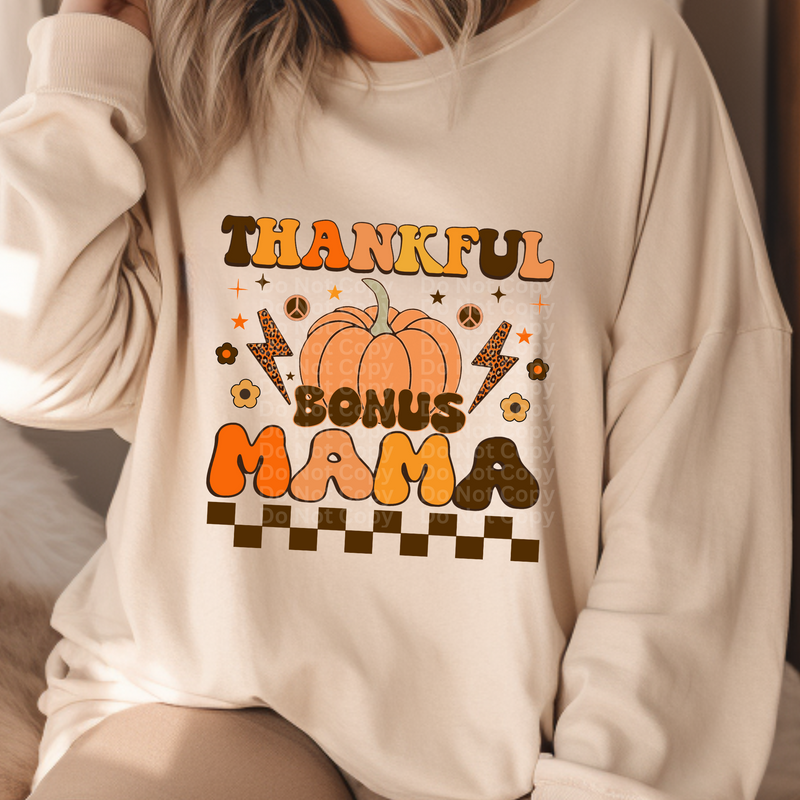 Retro - Thankful Bonus Mama DTF Transfer