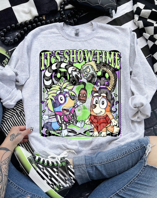 It’s Show time Blue Heeler DTF Transfer