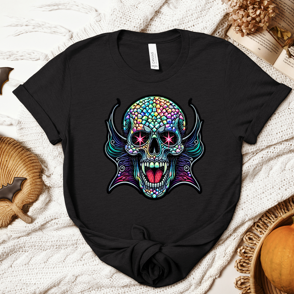 Creepy Vampire Skull DTF Transfer