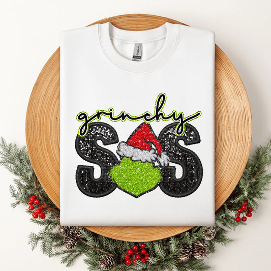 Gr!nchy Sis Faux Sequin DTF Transfer