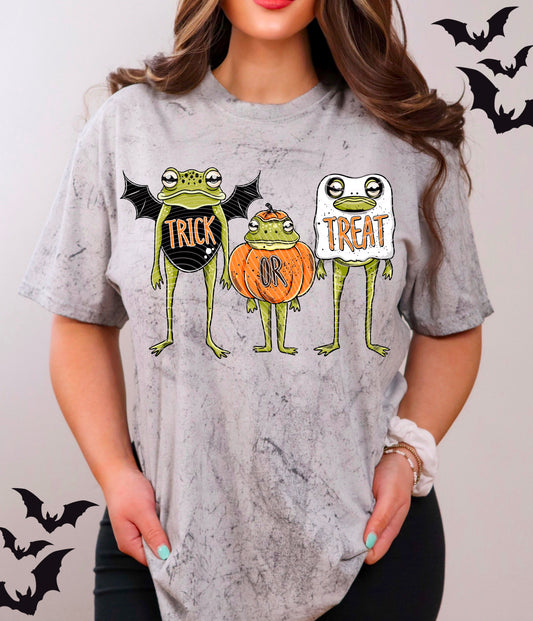 Trick or Treat Frogs DTF Transfer