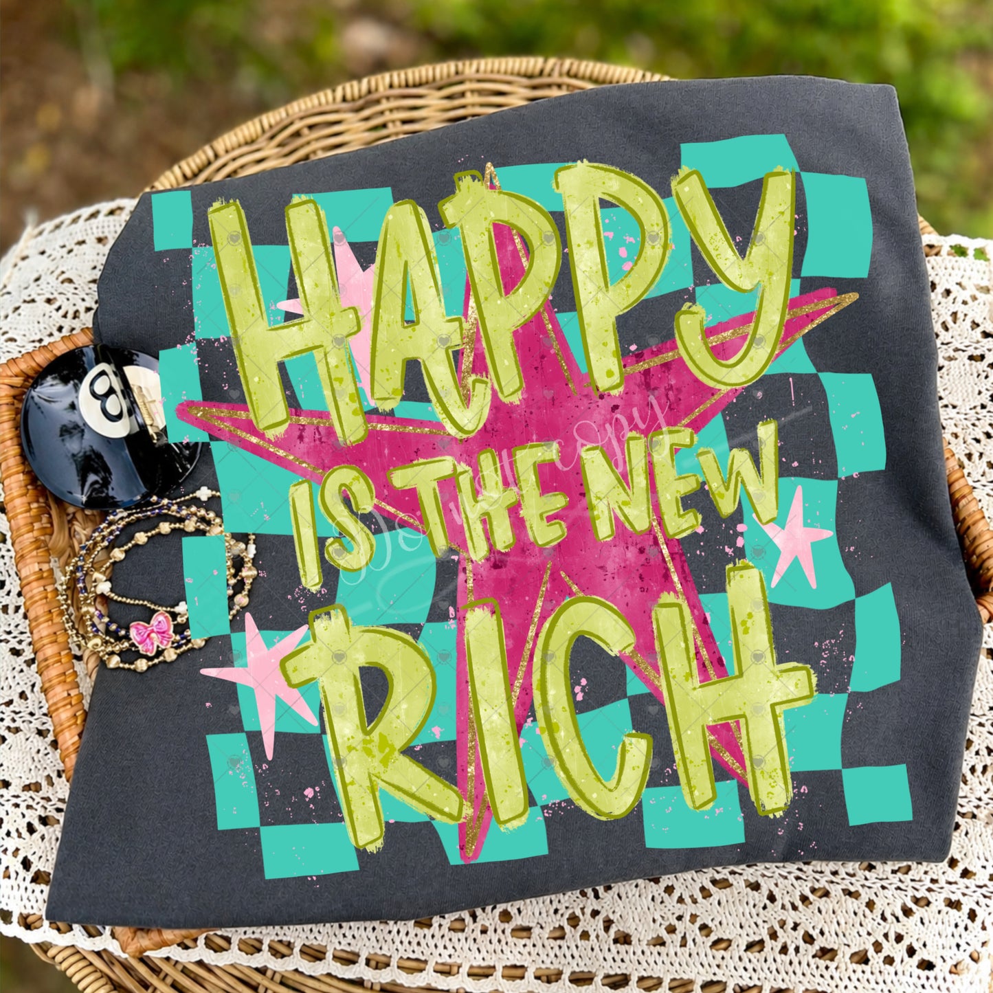 Happy Is The New Rich DTF Transfers