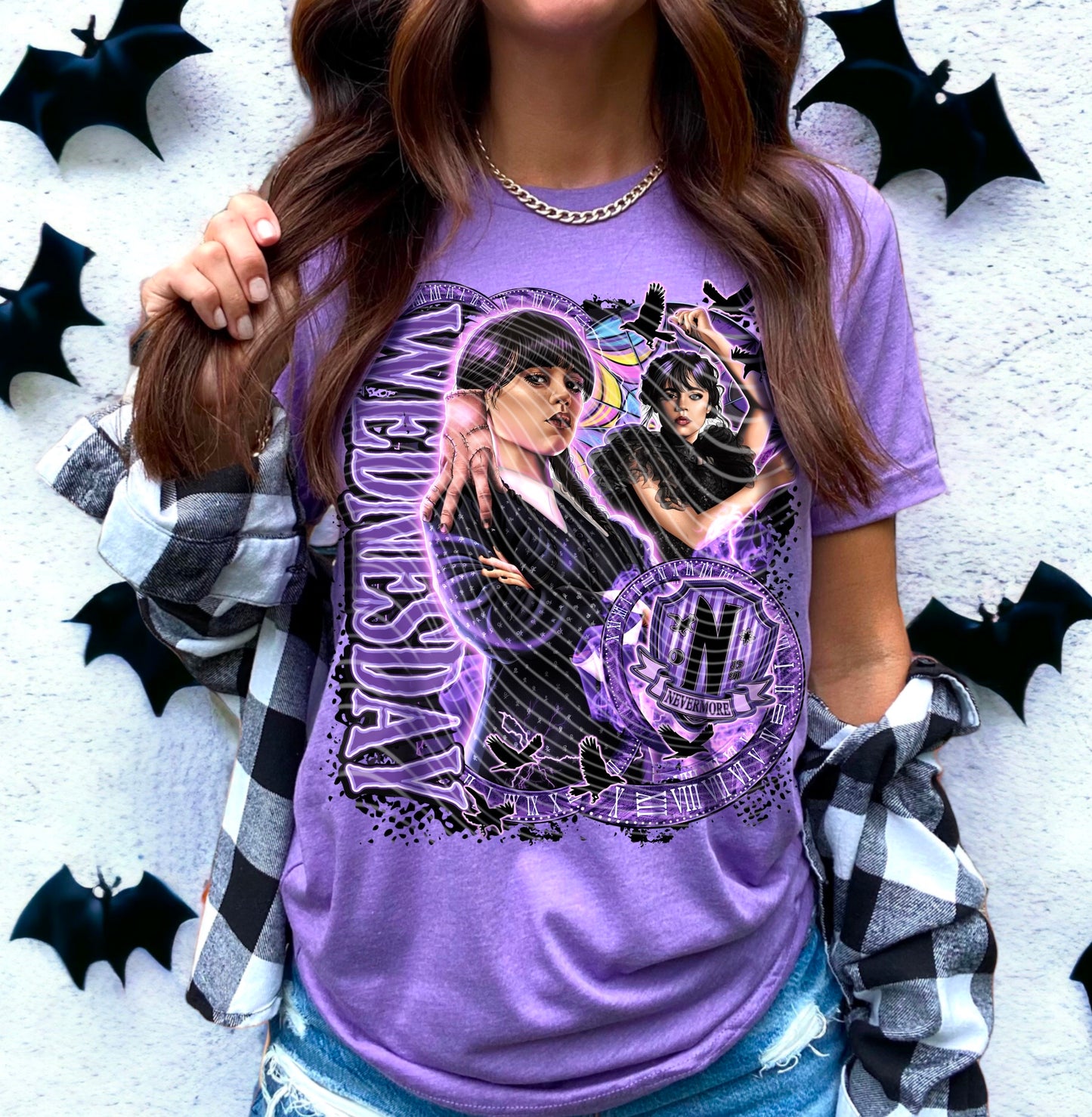 Wednesday *Optional long sleeve design* DTF Transfer