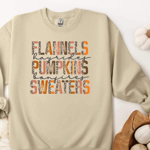 Flannels, Pumpkins & Sweaters DTF Transfer