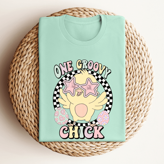 One Groovy Chick DTF Transfer