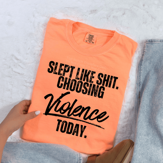 Slept Like Shit. DTF Transfer