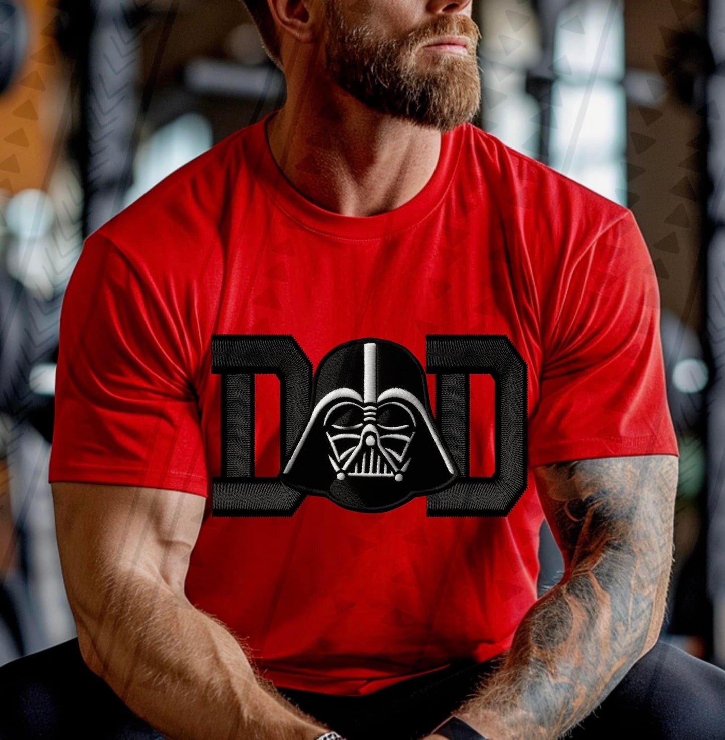 DAD-DV Black Faux Embroidery DTF Transfer