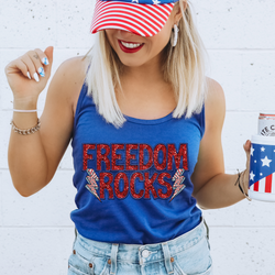 Freedom Rocks Stripes & Stars Bolts DTF Transfer