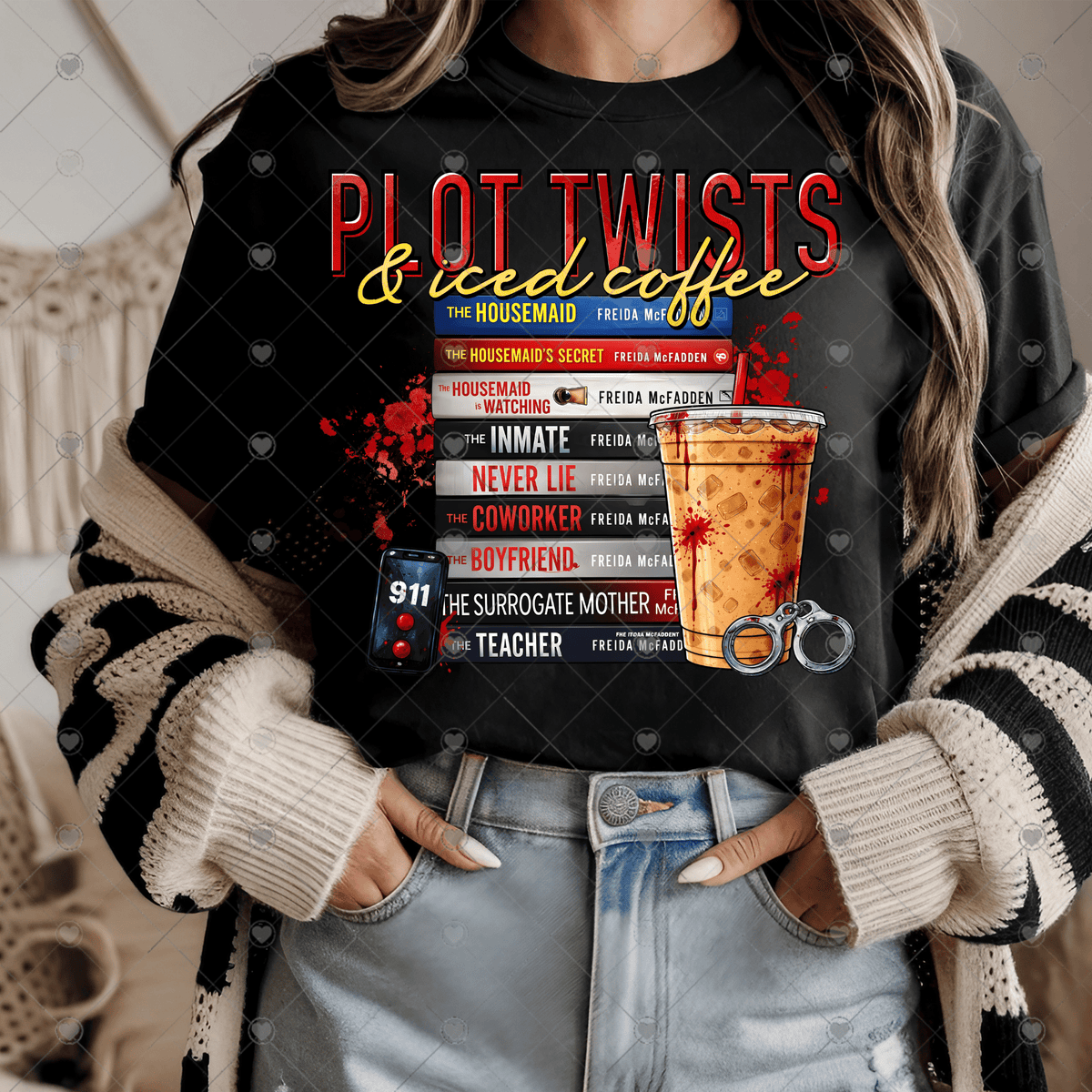 Plot Twists & Iced Coffee DTF Transfer