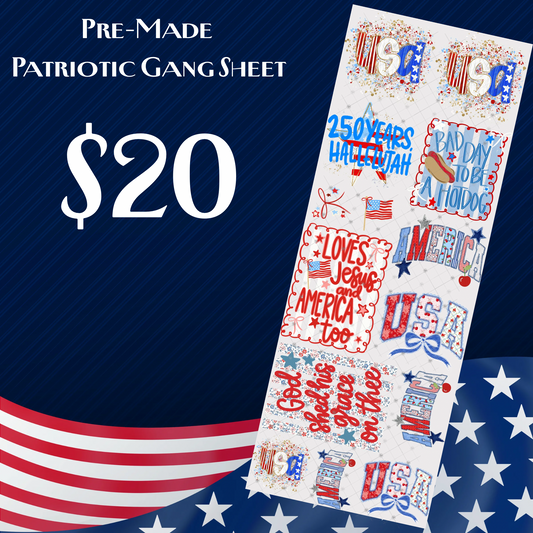 Patriotic Gang Sheet