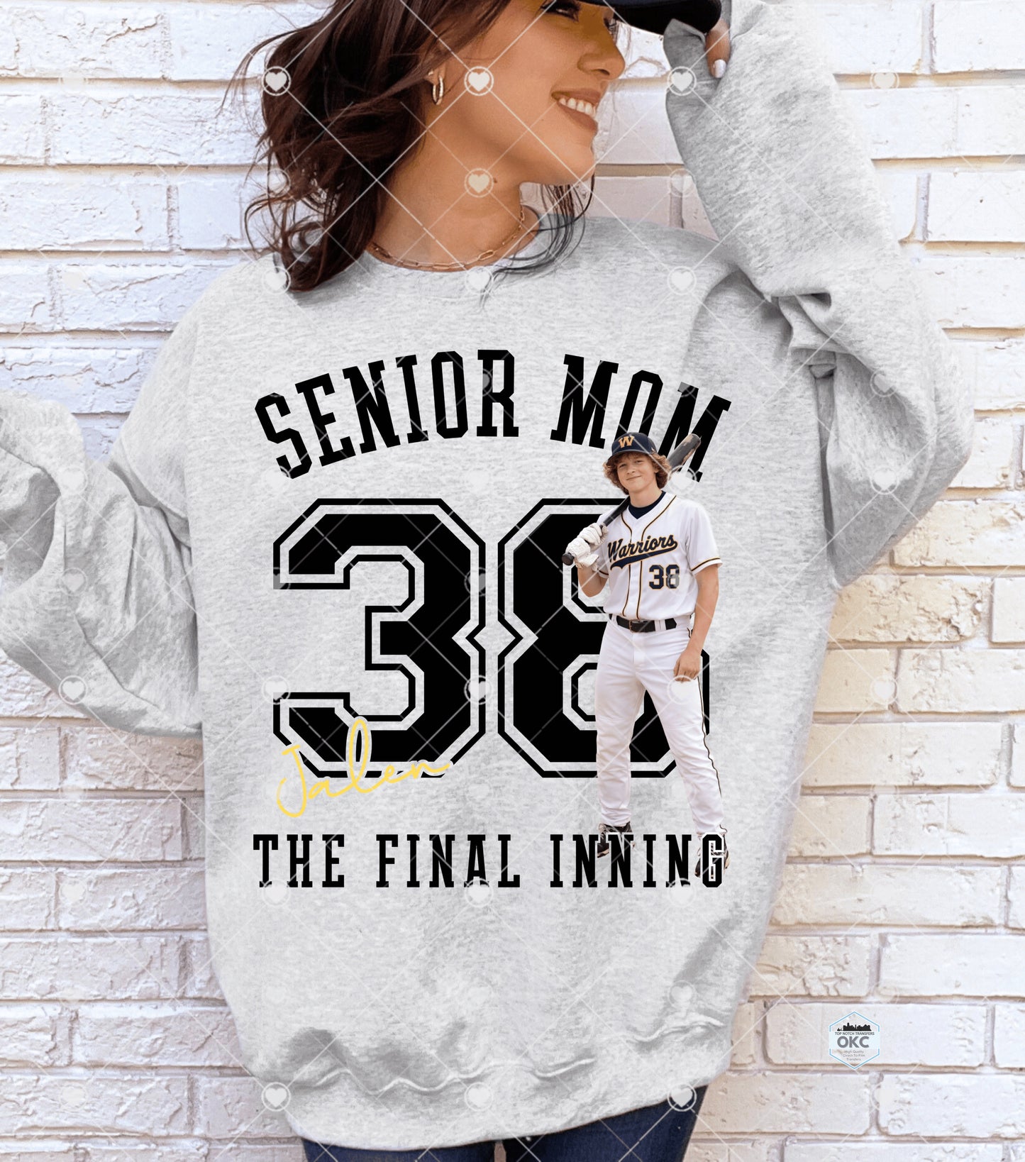 Custom Senior Mom Sports & Grad DTF Transfer (*Please leave all custom info in checkout notes & email picture with order number once order is placed)