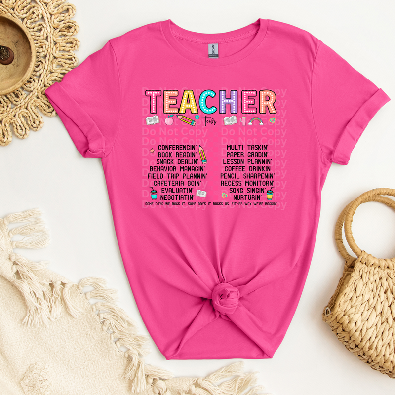 Teacher Tasks List Dots DTF Transfer