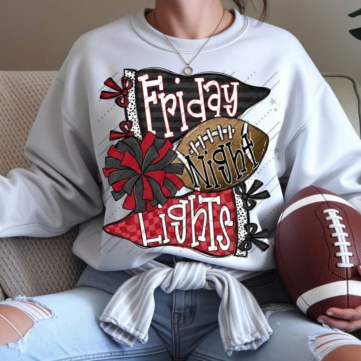 Friday Night Lights Red/Black DTF Transfer