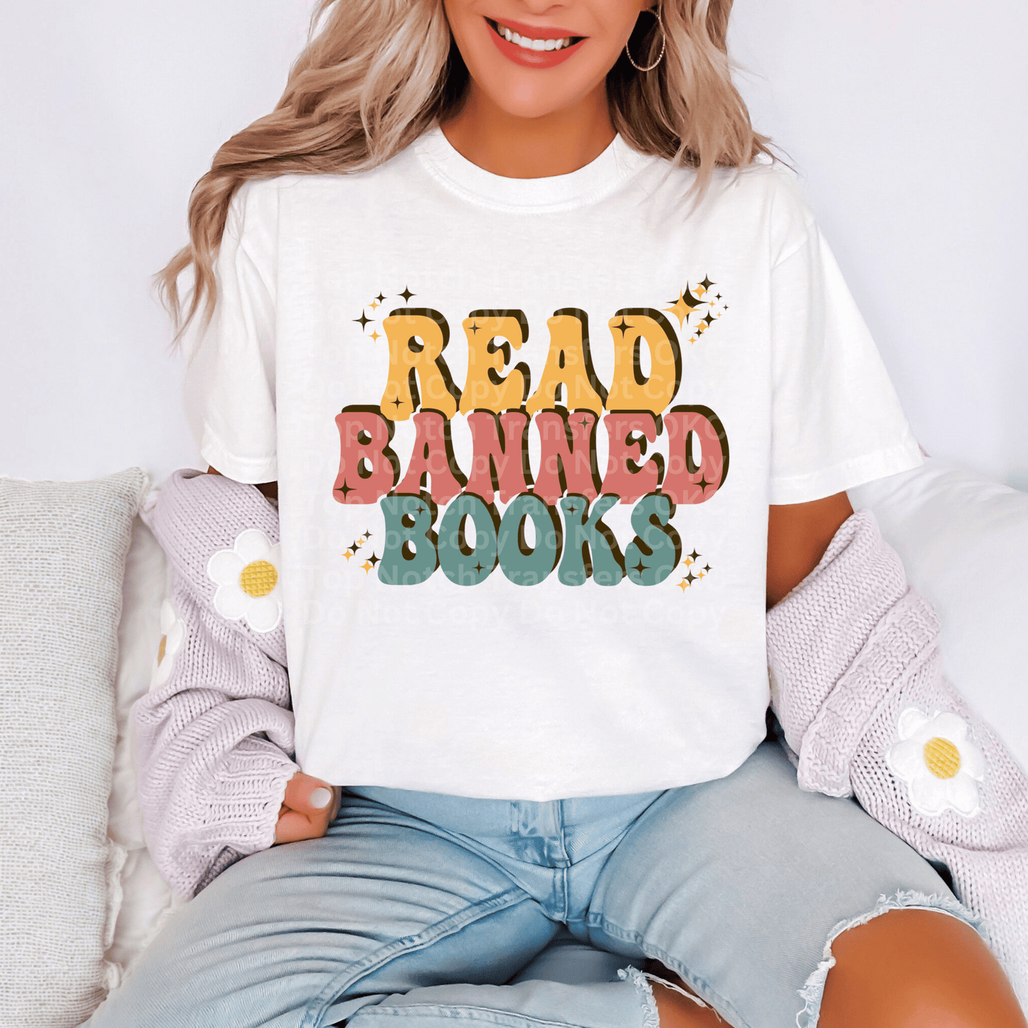 Read Banned Books DTF Transfer