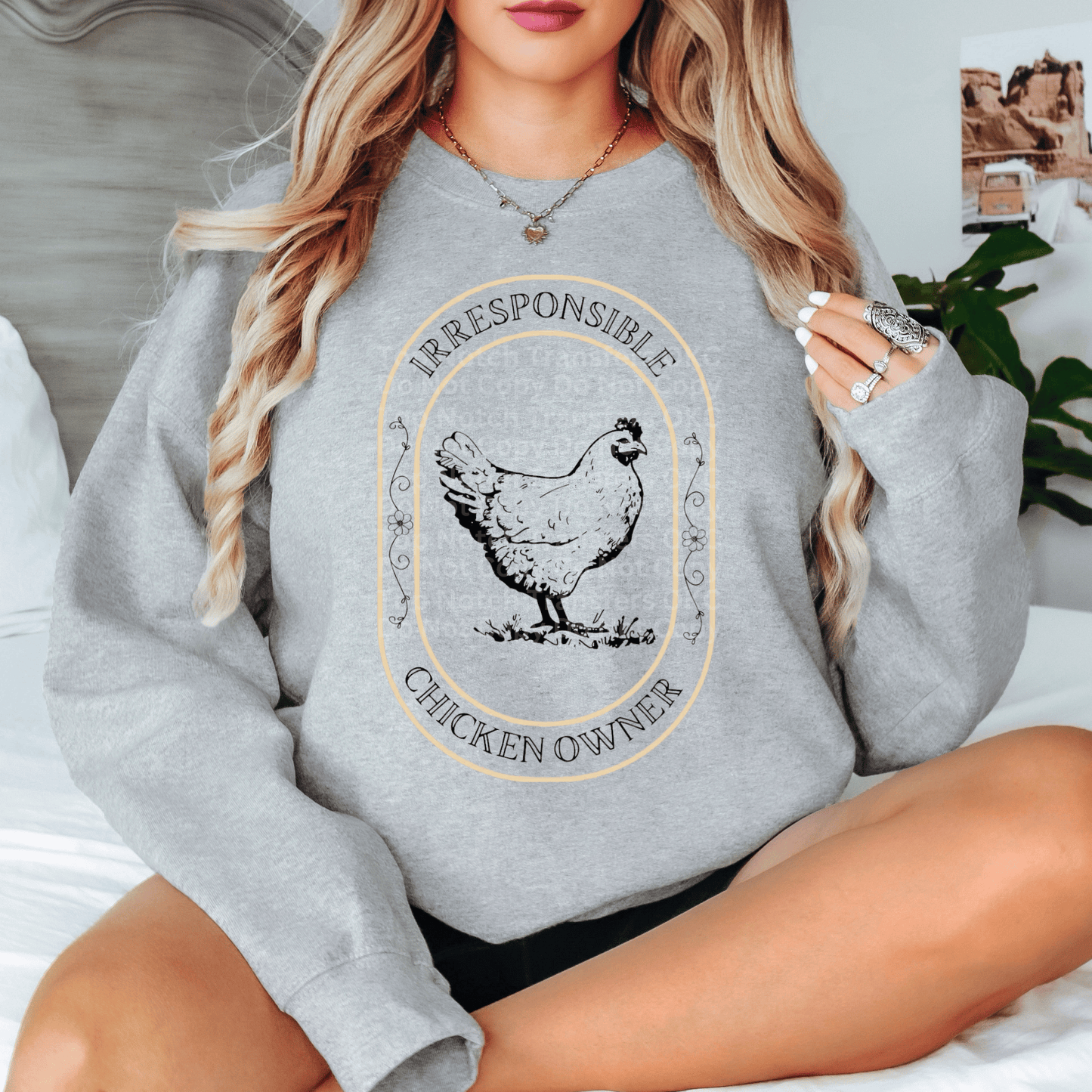 Irresponsible Chicken Owner DTF Transfer