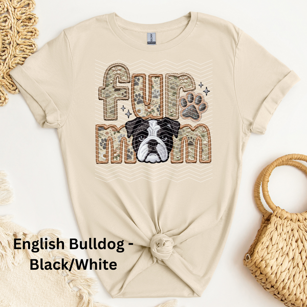 English Bulldog - Black/White DTF Transfer