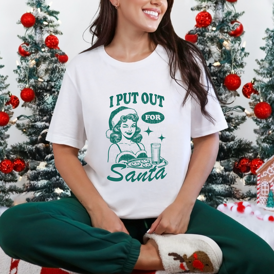 I Put Out for Santa Green - Retro DTF Transfer