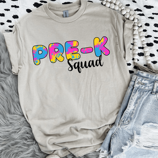 Pre-K Paint Splash DTF Transfer