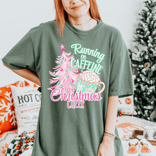 Running on Caffeine & Christmas Spirit DTF Transfer