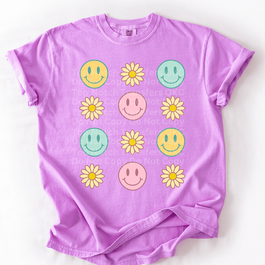 Daisies & Smiley Faces DTF Transfer