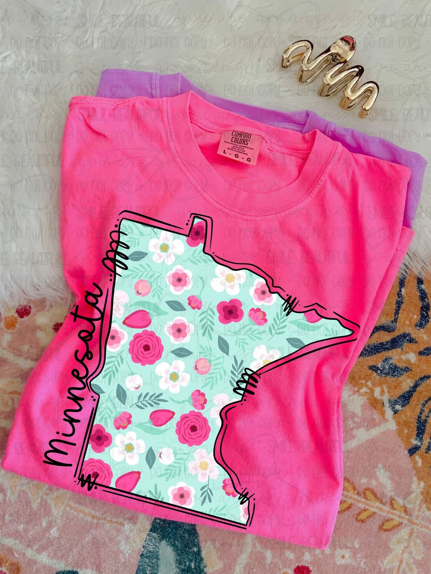 Floral States DTF Transfer
