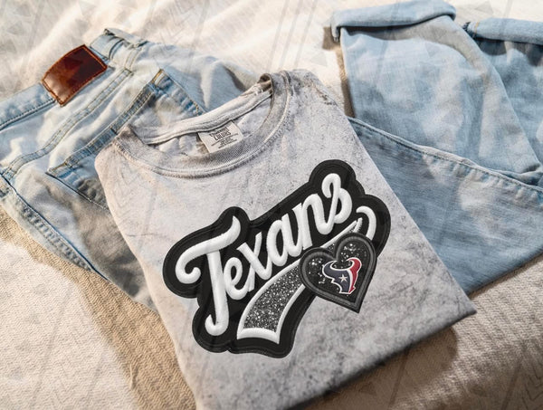 Faux Embroidery_Texans DTF Transfer