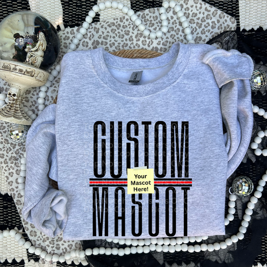 Custom- Tall Mascot DTF Transfer (*Leave Mascot, School and Colors in Checkout Notes