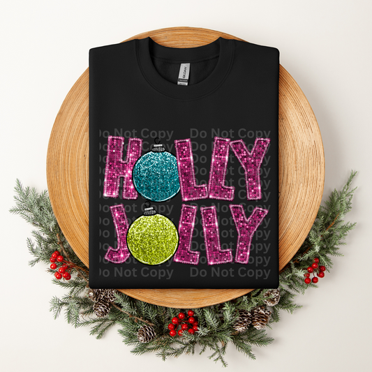 Holly Jolly Pink DTF Transfer