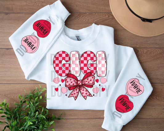 Gigi DTF Transfer “Leave name for sleeve hearts in checkout notes”