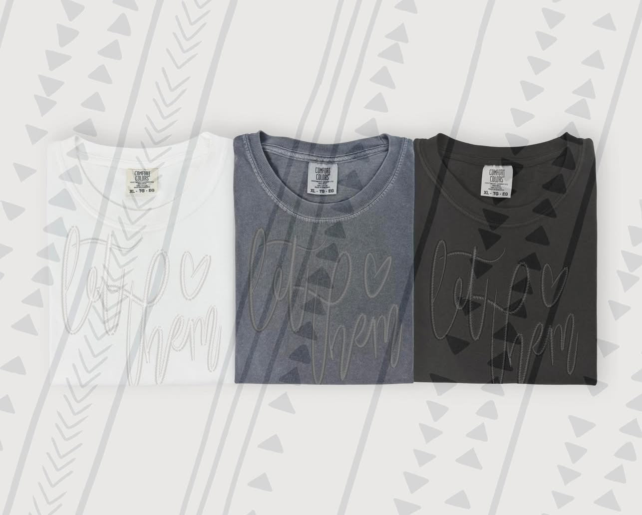 Let Them Faux Embroidery DTF Transfer *9 color options*