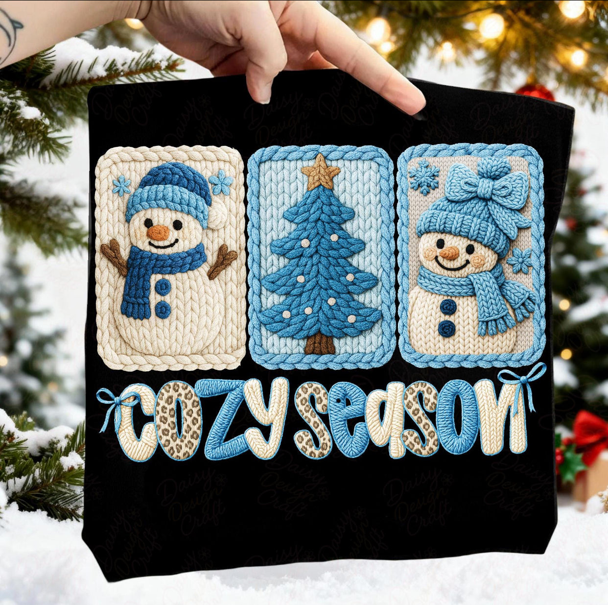 Cozy Season Faux Yarn DTF Transfer