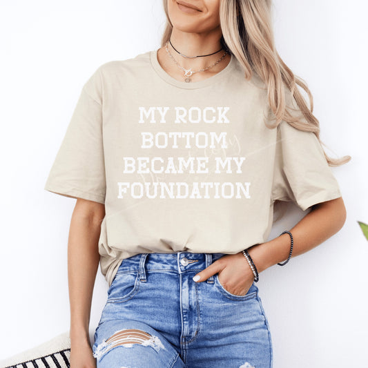 My Rock Bottom White DTF Transfer