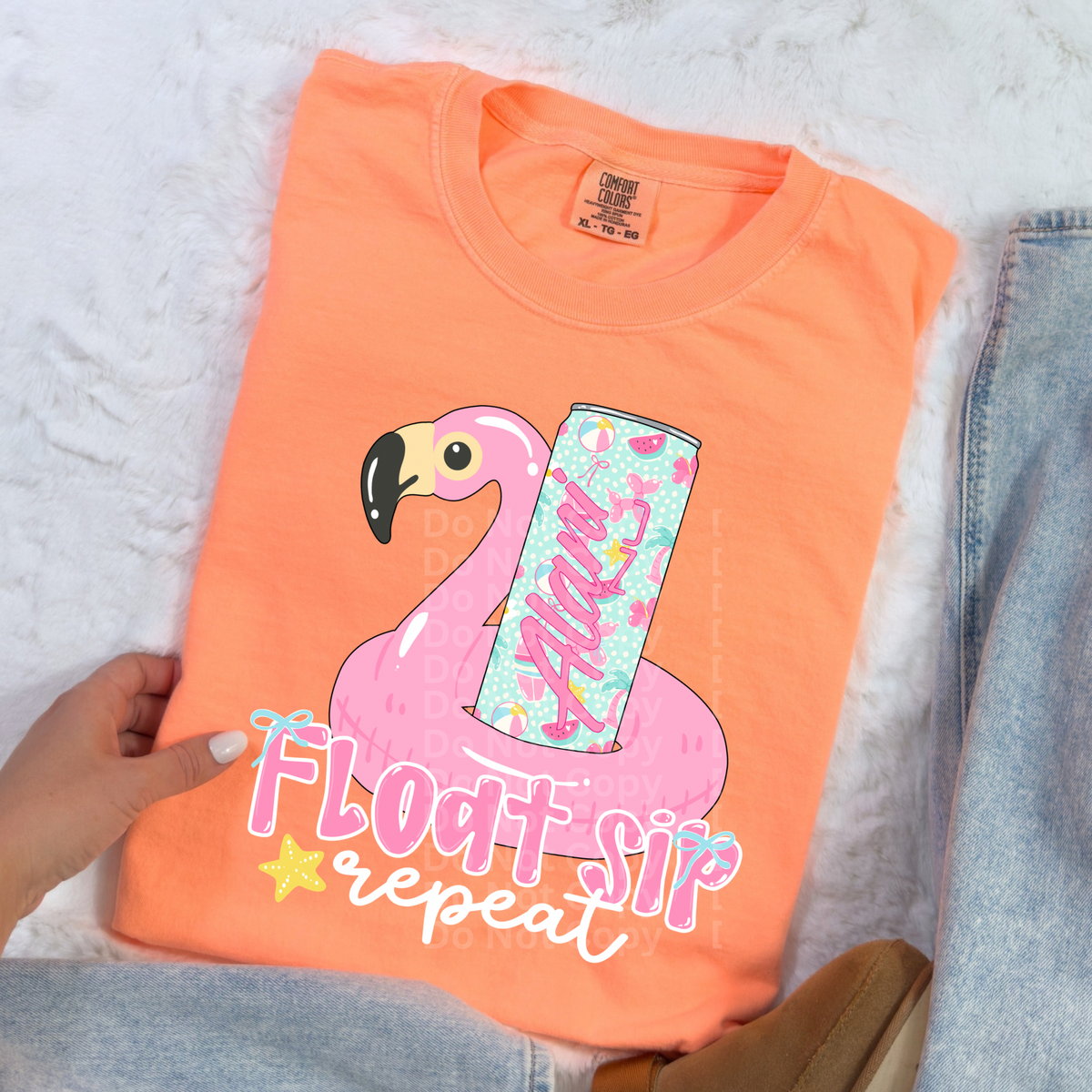 Float Sip Repeat DTF Transfer