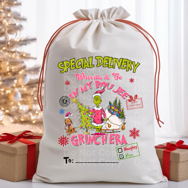 Santa Bag Design 8 DTF Print