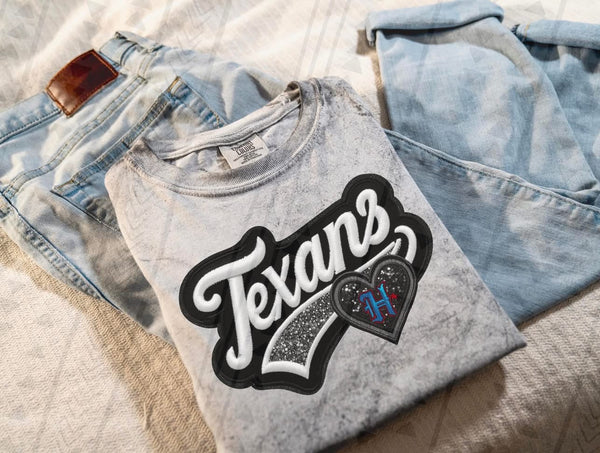 Faux Embroidery_Texans DTF Transfer