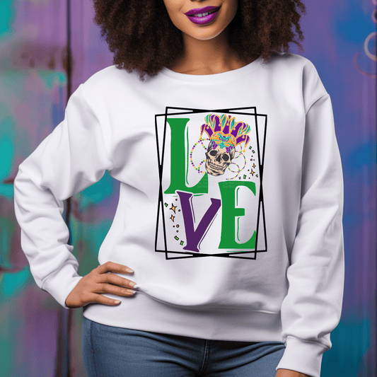 Mardi Gras Love DTF Transfer