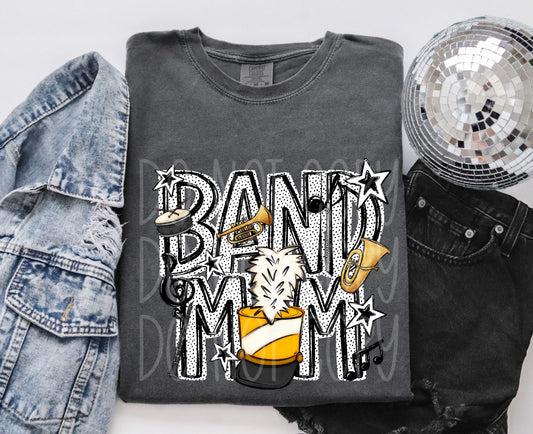 Band Mom Dots Yellow DTF Transfer