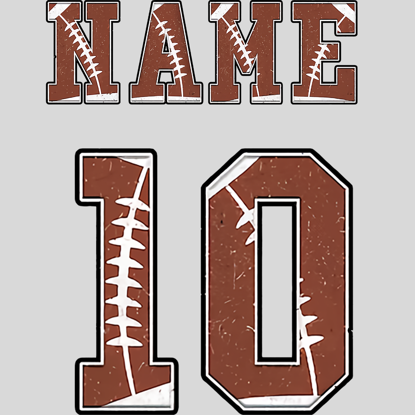 Football Custom Name/Number DTF Transfer *Put Name & Number in notes at checkout*