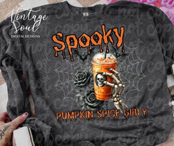 Spooky Pumpkin Spice Girl DTF Transfer