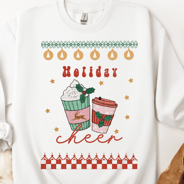 Holiday Cheer Ugly Christmas Sweater DTF Transfer