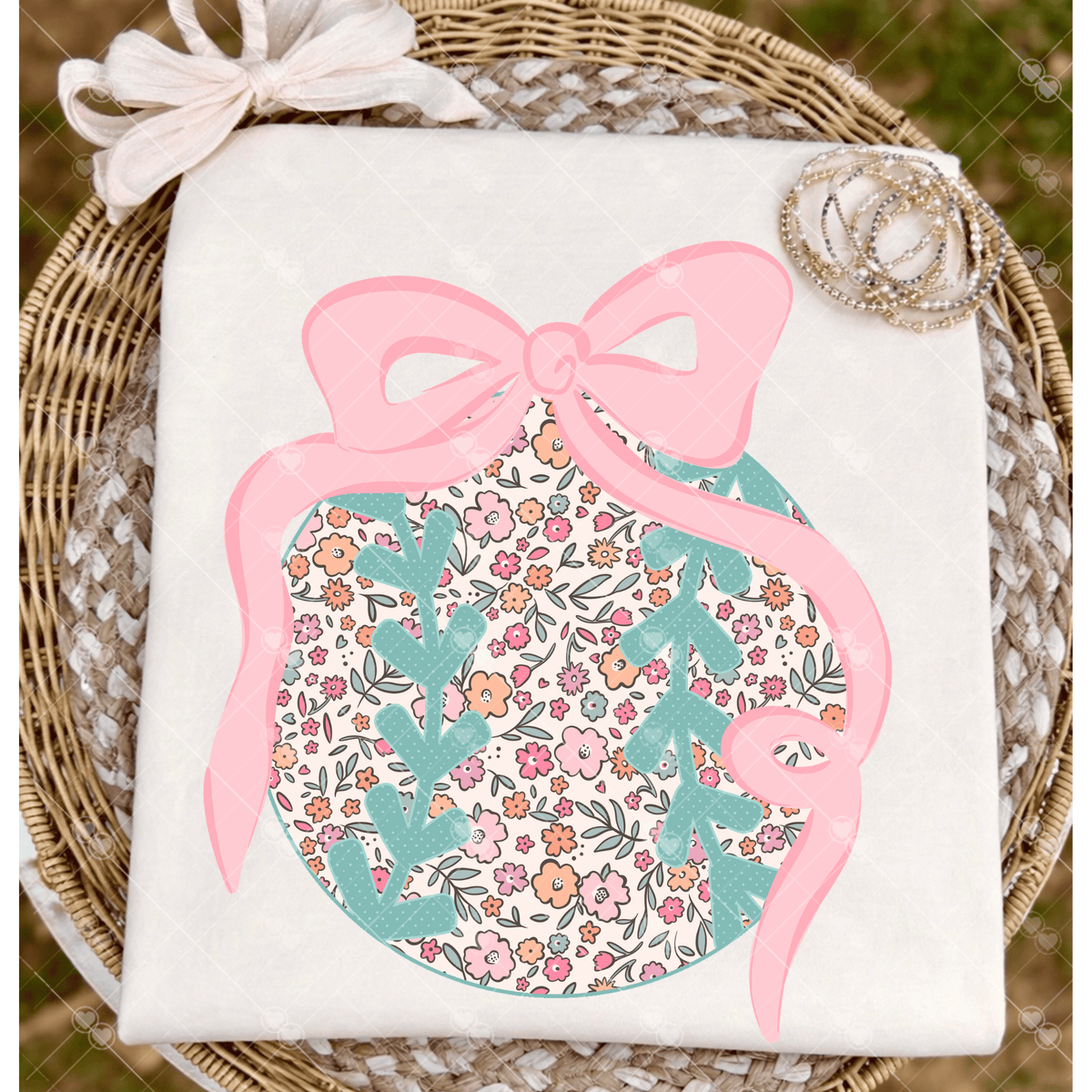 Floral Baseball DTF Transfer