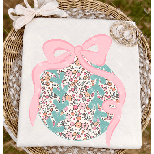 Floral Baseball DTF Transfer