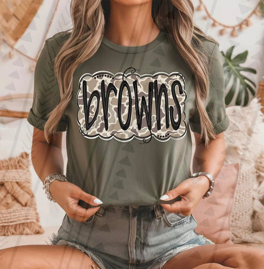 Browns Camo DTF Transfer