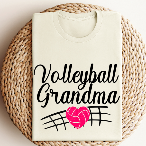 Volleyball Grandma Pink Heart Shaped Volleyball DTF Transfer